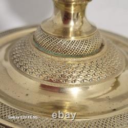 Paire De Grands Bougeoir Bronze Doré Empire 19ème