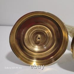 Paire De Grands Bougeoir Bronze Doré Empire 19ème