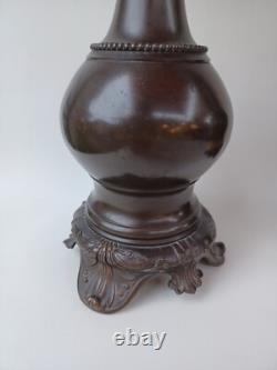 Paire De Lampe A Petrole En Bronze. D'époque Napoléon III, Vers 1860