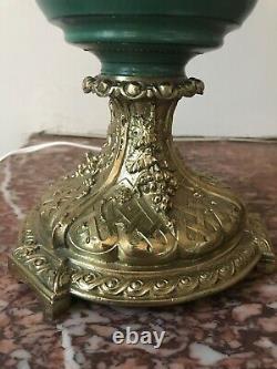 Paire De Lampes En Bronze Doré Et Porcelaine Style Neoclassique, Napoléon III
