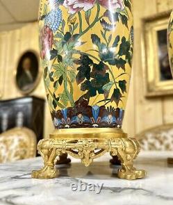 Paire De Vases En Cloisonné Et Bronze Doré, Napoléon III