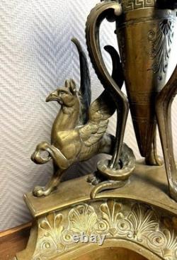 Paire De très grands Chenets de Chateau En Bronze doré époque Napoléon III