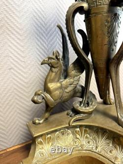 Paire De très grands Chenets de chateau En Bronze doré époque Napoléon III