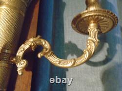 Paire applique carquois (grande) bronze doré Napoléon III
