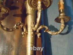 Paire applique carquois (grande) bronze doré Napoléon III