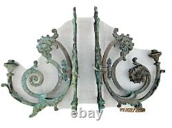 Paire appliques bronze chimere Napoleon III epoque 19eme lamp in bronze