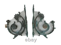 Paire appliques bronze chimere Napoleon III epoque 19eme lamp in bronze