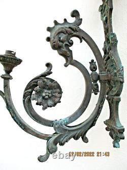 Paire appliques bronze chimere Napoleon III epoque 19eme lamp in bronze