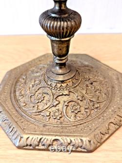 Paire bougeoirs en bronze signés Alfred Daubrée Napoléon III XIXe