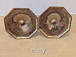 Paire bougeoirs en bronze signés Alfred Daubrée Napoléon III XIXe