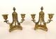 Paire Cand&eacute;labres 2 Feux Louis Xvi Bronze Dor&eacute; Bougeoirs Napol&eacute;on Iii Xix&egrave;m