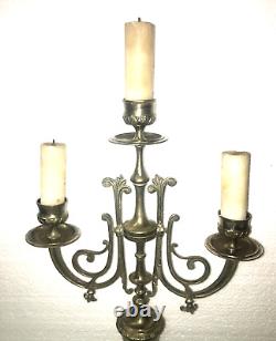 Paire chandeliers bronze ARGENTE Napoléon III pour une jolie table