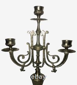 Paire chandeliers bronze ARGENTE Napoléon III pour une jolie table