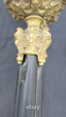 Paire chandeliers bronze décor chérubins putti d'époque Napoleon III candlestick