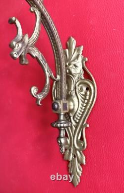 Paire d'appliques bronze Napoléon III années 50 made in France