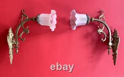 Paire d'appliques bronze Napoléon III années 50 made in France