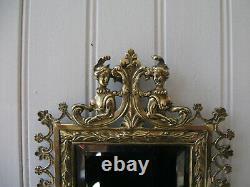 Paire d'appliques en bronze Napoléon III miroirs biseautés
