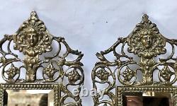 Paire d'appliques murales/Bronze Et Miroir Biseautés /2 Feux NAPOLÉON III 19ème