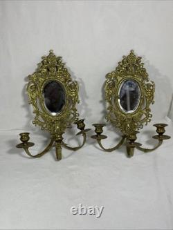 Paire d'appliques murales en bronze doré Napoléon III