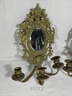 Paire d'appliques murales en bronze doré Napoléon III