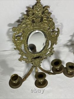 Paire d'appliques murales en bronze doré Napoléon III