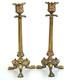 Paire De Bougeoirs Tripodes En Bronze Dor&eacute; Napol&eacute;on Iii Xix&egrave;me Si&egrave;cle