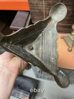 Paire de Bougeoir Pique Cierge Bronze XIXeme Église Napoléon III Chandelier