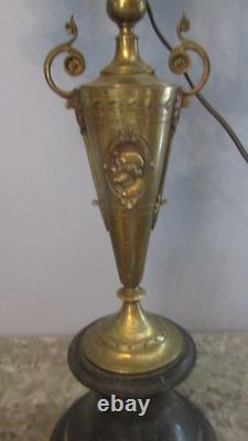 Paire de Candélabre Chandelier Bronze Marbre 6 Feux Napoleon III 66CM