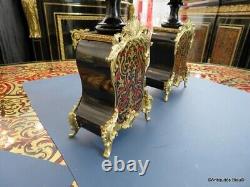 Paire de Cassolettes en marqueterie Boulle et en Bronze époque Napoléon III