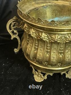 Paire de Jardinières en laiton repoussé et bronze doré Epoque Napoléon III