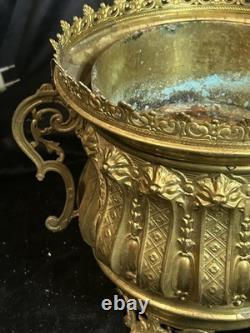 Paire de Jardinières en laiton repoussé et bronze doré Epoque Napoléon III