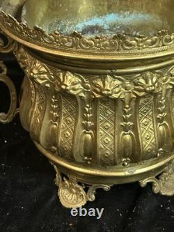 Paire de Jardinières en laiton repoussé et bronze doré Epoque Napoléon III