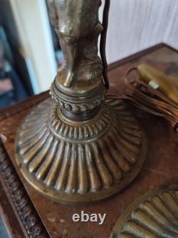 Paire de Pieds de Lampes en Bronze