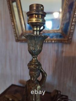 Paire de Pieds de Lampes en Bronze