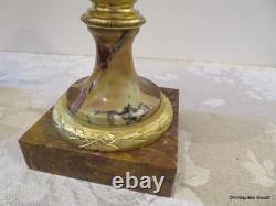 Paire de Pots de Feux Cassolettes marbre et bronze époque Napoléon III 41cm