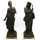 Paire De Sculpture En Bronze Napoleon Iii Le Muses Clio Et Terpsichore -du 19ème