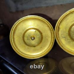 Paire de bougeoir bronze émaillé Napoleon III cloisonné Carquois