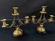 Paire De Bouts De Table Bougeoirs En Bronze Sur Socle Onyx Xixe Napol&eacute;on Iii