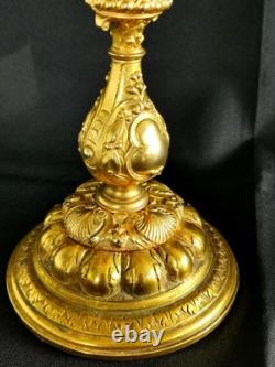 Paire de candélabre bougeoir en bronze doré époque XIX vers 1860 Napoléon III