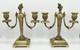 Paire De Cand&eacute;labres Bronze Dor&eacute; Style Louis Xvi Napol&eacute;on Iii Xix&egrave;me
