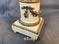 Paire de candélabres en bronze doré et marbre époque Napoléon III satyre