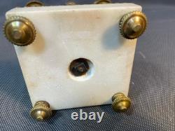 Paire de candélabres en bronze doré et marbre époque Napoléon III satyre