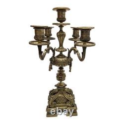 Paire de candélabres en bronze doré napoléon III