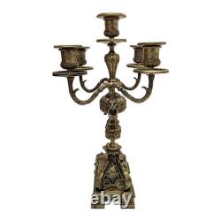 Paire de candélabres en bronze doré napoléon III