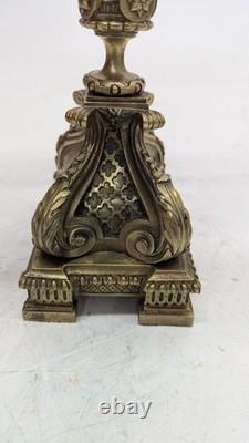 Paire de candélabres en bronze doré napoléon III