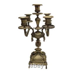 Paire de candélabres en bronze doré napoléon III