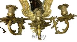Paire de grandes APPLIQUES MIROIRS en bronze Napoléon III XIXème