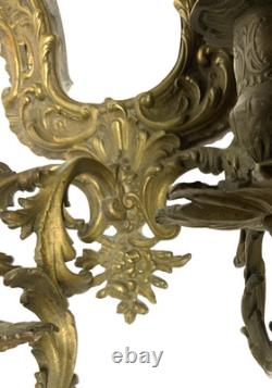 Paire de grandes APPLIQUES MIROIRS en bronze Napoléon III XIXème