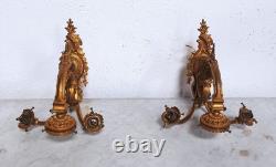Paire de grandes appliques en bronze Napoléon III