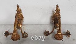 Paire de grandes appliques en bronze Napoléon III